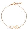 Imagen de Pulsera símbolo Infinito oro rosa 9k | 17 cm