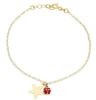 Immagine di Bracciale Stella e Coccinella oro giallo 9k e smalto | 16+2 cm