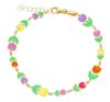 Immagine di Bracciale Tulipano oro giallo 18k e smalto | 18 cm 