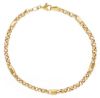 Picture of 9k yellow gold men's tubular Bracelet | 20 cm