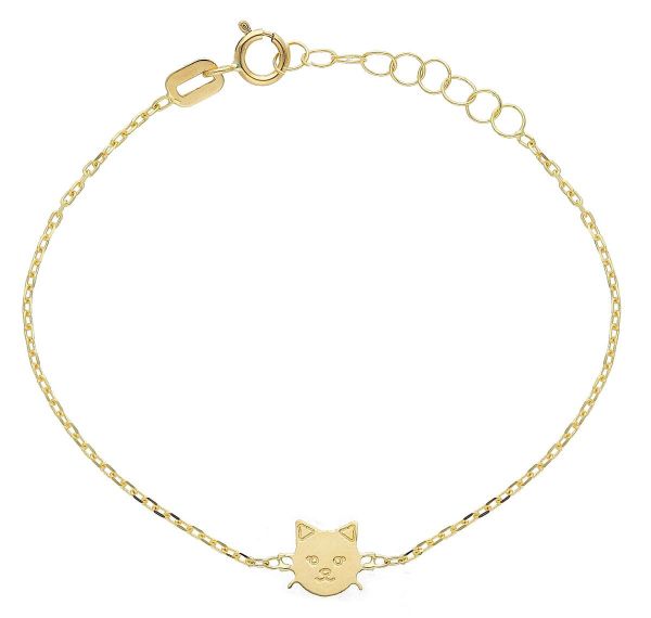 Immagine di Bracciale Gatto oro giallo 18k | 12+2 cm 