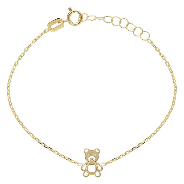 Picture of 18k yellow gold Teddy Bear Bracelet | 12+2 cm