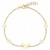 Immagine di Bracciale Farfalla e Fiori oro giallo 18k | 14 cm 