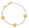 Immagine di Bracciale Farfalle oro giallo 18k | 14 cm 