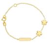 Immagine di Bracciale Fiori oro giallo 18k | 14 cm 