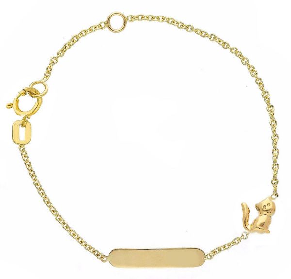Immagine di Bracciale Gattino oro giallo 18k | 14 cm 