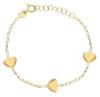 Imagen de Pulsera Corazones oro amarillo 18k | 14,5 cm