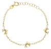 Immagine di Bracciale Delfini oro giallo 18k | 14,5 cm 