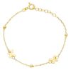 Immagine di Bracciale Farfalla e sfere oro giallo 18k | 14+2 cm 
