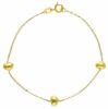 Immagine di Bracciale Cuori oro giallo 18k | 16 cm 