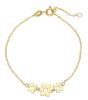 Imagen de Pulsera Flores oro amarillo 18k | 16 cm