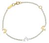 Imagen de Pulsera Delfín oro bicolor 18k | 16,5 cm