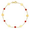 Picture of Coral Bracelet | 18k yellow gold | 17,5 cm