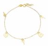 Imagen de Pulsera Llave y Candado oro amarillo 18k | 16+2 cm