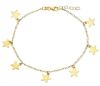 Imagen de Pulsera Estrellas oro amarillo 18k | 17 cm