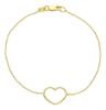 Immagine di Bracciale Cuore a filo oro giallo 9k | 17+2 cm 