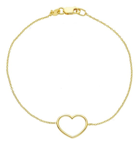 Immagine di Bracciale Cuore a filo oro giallo 9k | 17+2 cm 