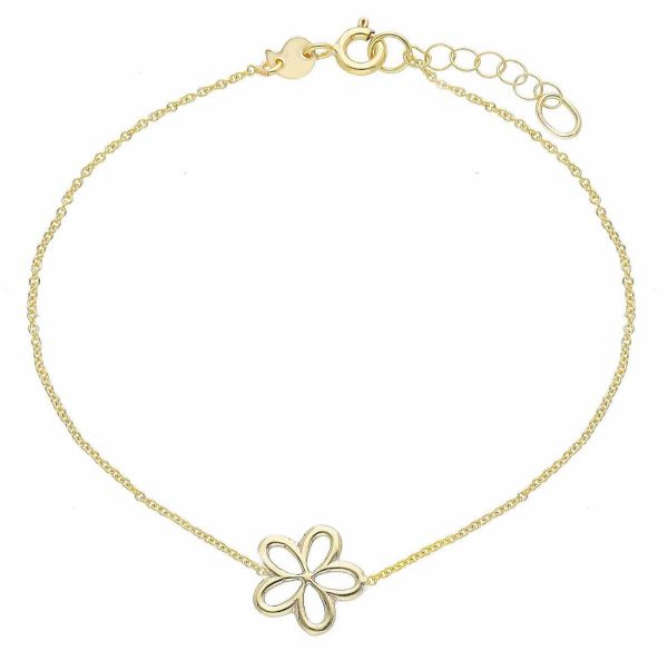 Imagen de Pulsera Flor de hilo oro amarillo 9k | 17+2 cm