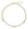 Imagen de Pulsera ultraligera oro bicolor 18k y cubos | 17+2 cm