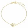 Immagine di Bracciale Quadrifoglio a filo oro giallo 9k | 17+2 cm 