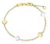 Immagine di Bracciale 4 Cuori piccoli oro bicolor 18k | 18 cm 