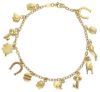 Imagen de Pulsera charms buena Suerte oro amarillo 18k | 18 cm