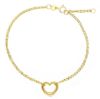Immagine di Bracciale Cuore a filo oro giallo 9k | 18 cm 