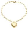 Picture of 18k yellow gold Heart charm Bracelet | 18 cm