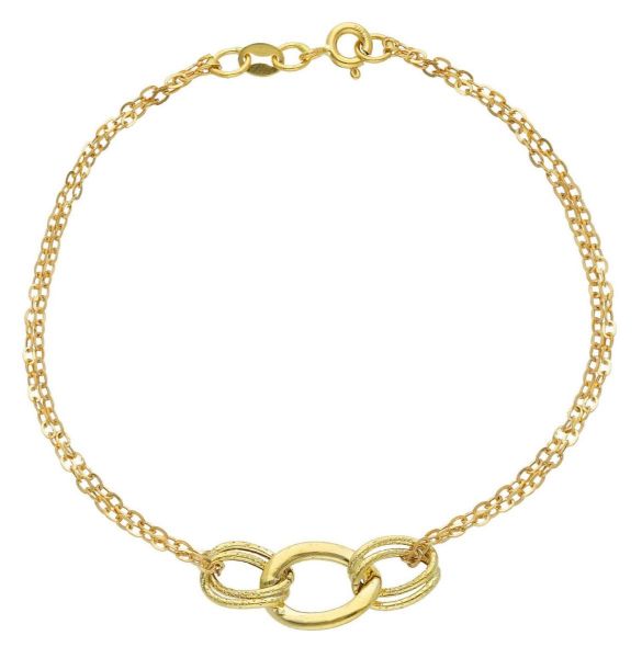 Imagen de Pulsera ultraligera de mujer oro amarillo 18k | 18 cm