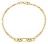 Immagine di Bracciale da donna ultraleggero oro giallo 18k | 18 cm 