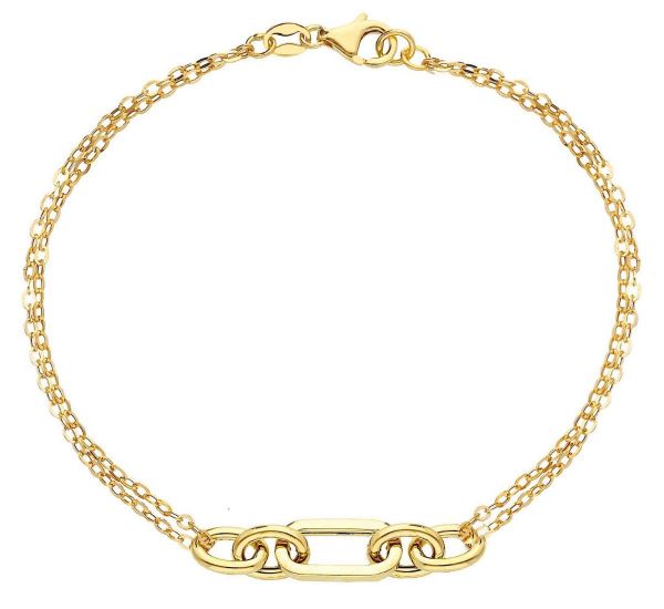 Immagine di Bracciale da donna ultraleggero oro giallo 18k | 18 cm 