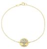 Imagen de Pulsera Árbol de la Vida oro bicolor 9k | 19 cm
