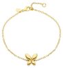 Picture of Solid 18k yellow gold Butterflies Bracelet | 19 cm