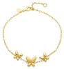 Picture of Solid 18k yellow gold Butterflies Bracelet | 19 cm