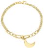 Immagine di Bracciale Luna charm oro giallo 18k | 19 cm 
