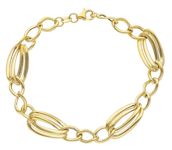 Immagine di Bracciale da donna ultraleggero oro giallo 18k | 19 cm 