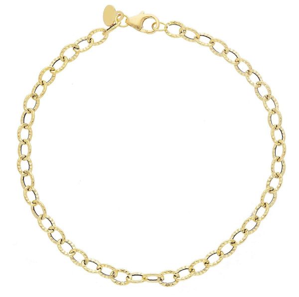 Imagen de Pulsera ultraligera de mujer oro amarillo 18k | 19 cm