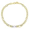 Immagine di Bracciale da donna ultraleggero oro bicolor 18k | 19 cm 