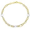 Imagen de Pulsera ultraligera de mujer oro bicolor 18k | 19 cm