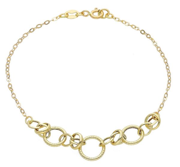 Imagen de Pulsera ultraligera de mujer oro amarillo 18k | 19 cm