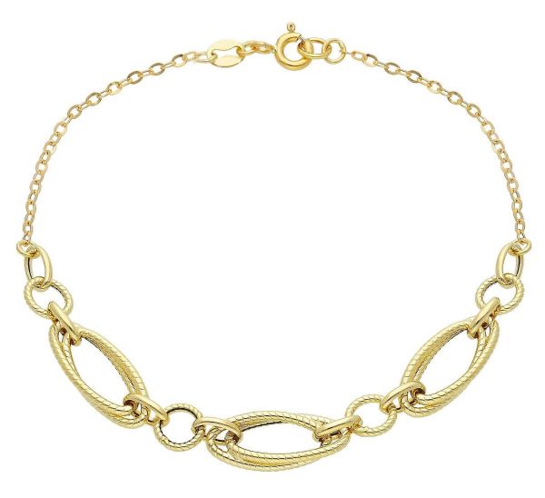 Imagen de Pulsera ultraligera de mujer oro amarillo 18k | 19 cm