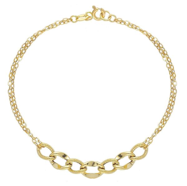 Imagen de Pulsera ultraligera de mujer oro amarillo 18k | 19 cm