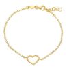 Imagen de Pulsera Corazón de hilo oro amarillo 18k | 16+2 cm