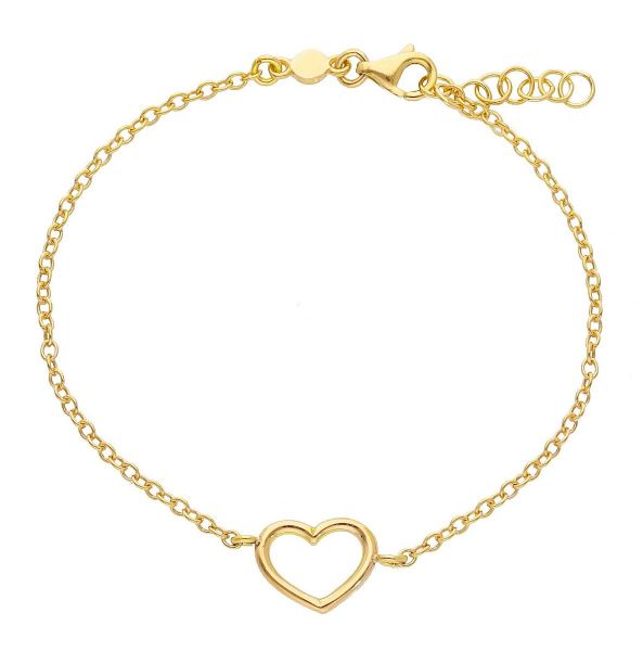 Imagen de Pulsera Corazón de hilo oro amarillo 18k | 16+2 cm