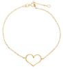 Immagine di Bracciale Cuore a filo oro giallo 18k | 17+2 cm