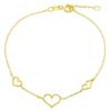 Immagine di Bracciale Cuore a filo oro giallo 18k | 17+2 cm