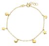 Imagen de Pulsera Corazón Luna y Estrellas oro amarillo macizo 18k | 17+2 cm