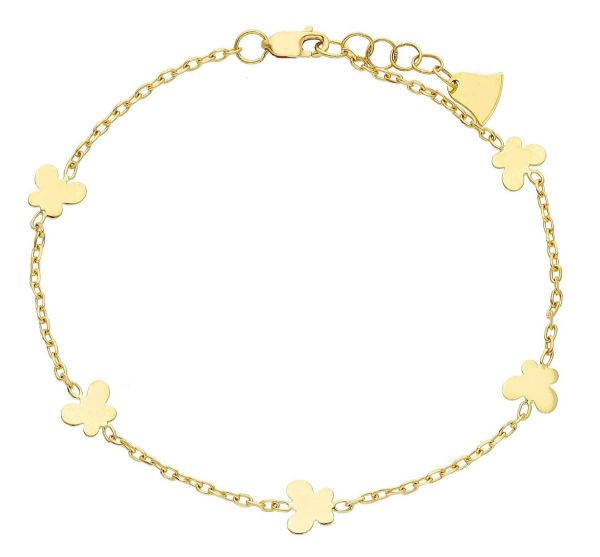 Immagine di Bracciale Farfalle oro giallo 18k