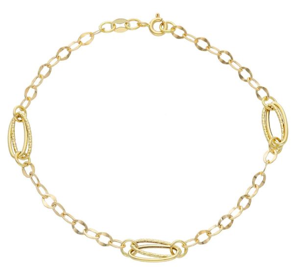 Imagen de Pulsera ultraligera de mujer oro amarillo 18k | 20 cm
