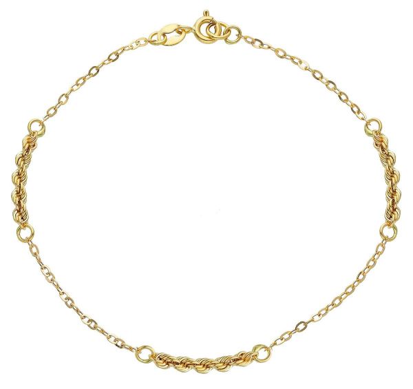 Imagen de Pulsera ultraligera de mujer oro amarillo 18k | 20 cm